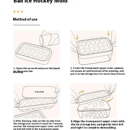 Ice Cube Trays with Lid - for Freezer with Storage Container and Ice Scoop