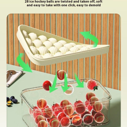 Ice Cubes Molds with Lid and Bin Ice Trays - for Freezer Easy Release