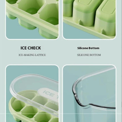 Ice Cube Tray Ice Maker Ice Tray with Lid and Bin for Whiskey