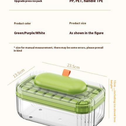 Ice Cube Tray Ice Maker Ice Tray with Lid and Bin for Cocktail Tea