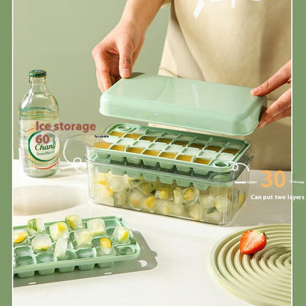 Ice Cube Molds for Freezer with Lid and Bin Easy Release Ice Trays