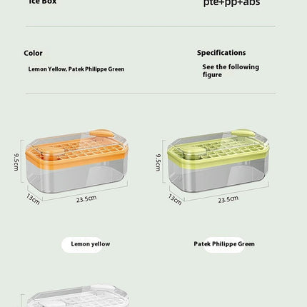 Ice Cube Tray with Push-to-Release Design Durable Mold Container