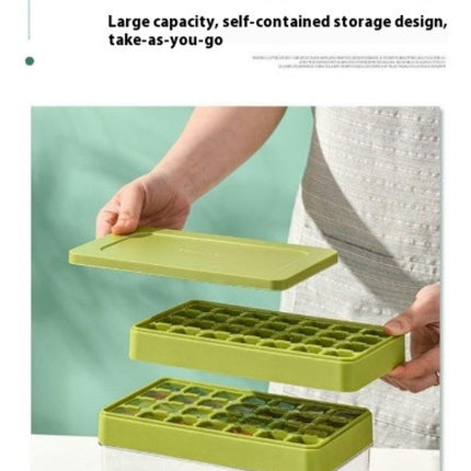 Ice Cube Tray Molds Double Layer Design Ice Cube Maker with Storage Box