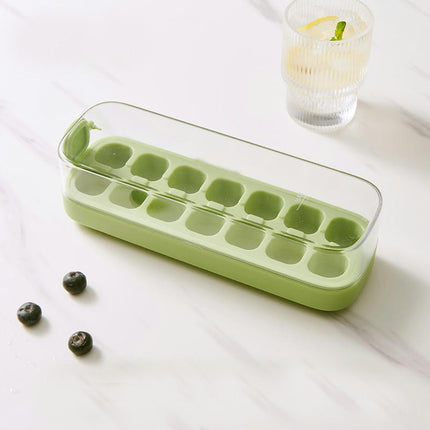 Ice Cube Trays for Freezer - Easy Ice Container with Spill-Resistant Cover