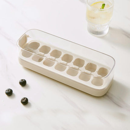 Ice Cube Trays for Freezer - Easy Ice Container with Spill-Resistant Cover