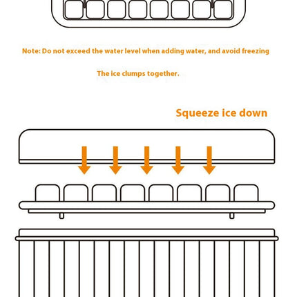 Ice Tray Safe Removable Lid - for Large Capacity Ice Home Space Saving