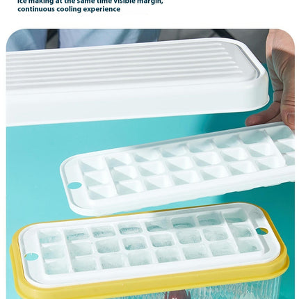 Ice Tray Safe Removable Lid - for Large Capacity Ice Home Space Saving