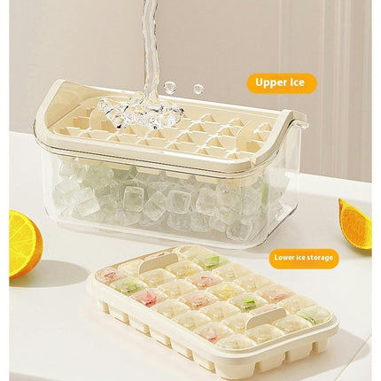 Ice Cube Tray with Lid and Bin for Freezer Tiny Ice Cube Maker Molds