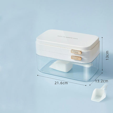 Ice Cube Tray Set with Lid & Bin Ice Trays for Freezer Release Ice Cubes