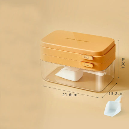 Ice Cube Tray Set with Lid & Bin Ice Trays for Freezer Release Ice Cubes