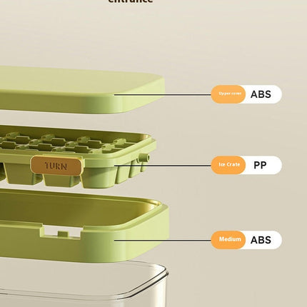 Ice Cube Tray Set with Lid & Bin Ice Trays for Freezer Release Ice Cubes