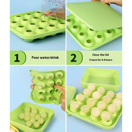 Ice Cube Trays Small Silicone Ice Cube Trays with Lid Cubes for Mini Fridge