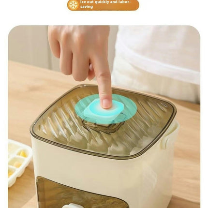 Ice Cube Tray with Lid Bin Ice Mold for Freezer Quick-release Ice Maker - for Home