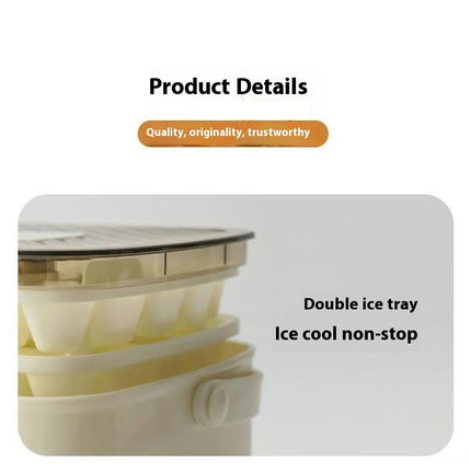 Ice Cube Tray with Lid Bin Ice Mold for Freezer Quick-release Ice Maker - for Home