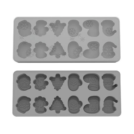 Christmas Ice Cube Silicone Mold - for Christmas Holiday Party Baking