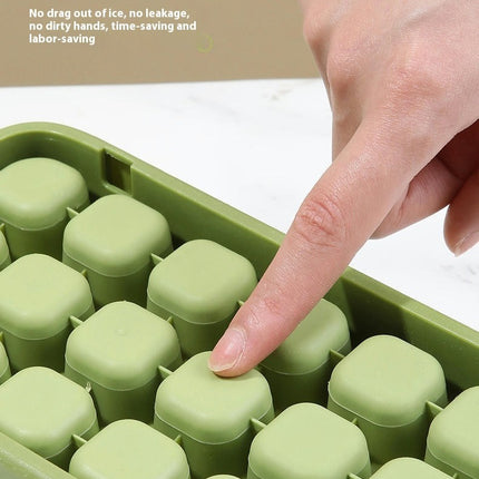 Press-Type Silicone Ice Cube Trays Ice Cube Bin Easy-Release Trays