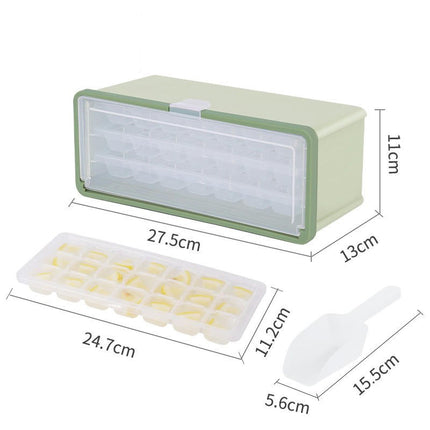 Ice Cube Tray with Lid and Bin Pull-Out Ice Cube Molds for Freezer