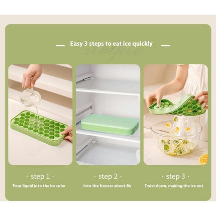 Ice Cube Mold Ice Box Silicone Press Ice Box Freezer Ice-Making Household