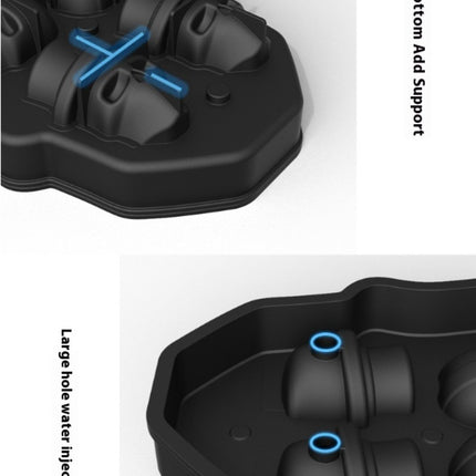 6 Grid Skull Ice Cubes Tray Ith Lid & Funnel 3 Distinct Patterns Mould