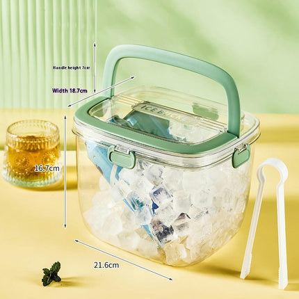 Frozen Ice Mold Portable Ice Box - Household Silicone Grid Ice Storage Box