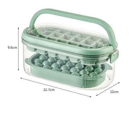 Ice Cube Mold Tray Refrigerator Frozen Box Outdoor Portable Large Capacity