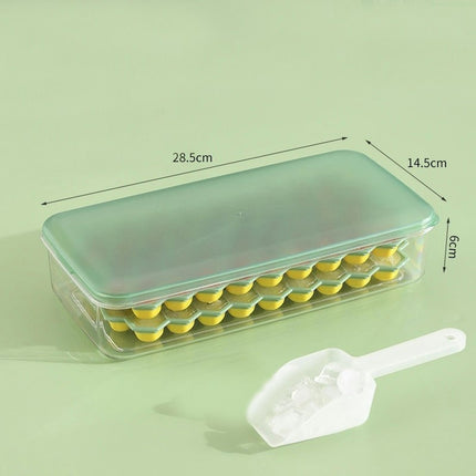 Ice Cube Tray Set with Lid Mini Ice Ball Maker Mold with Container for Freezer