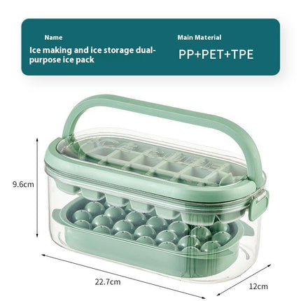 Ice Cube Mold Tray Refrigerator Frozen Box Outdoor Portable Large Capacity