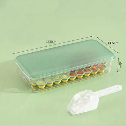 Ice Cube Tray Set with Lid Mini Ice Ball Maker Mold with Container for Freezer