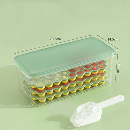 Ice Cube Tray Set with Lid Mini Ice Ball Maker Mold with Container for Freezer