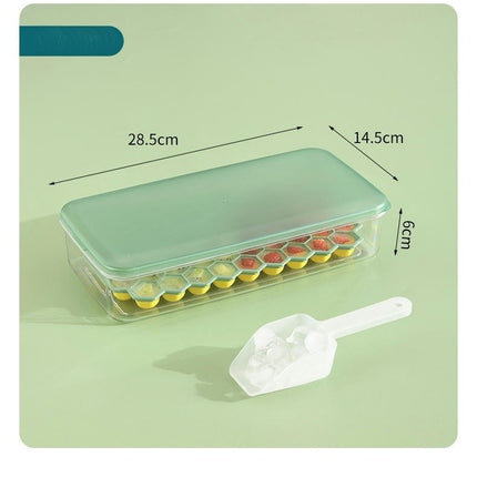 Ice Cube Tray Set with Lid Mini Ice Ball Maker Mold with Container for Freezer