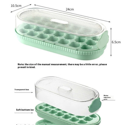 Water Inlet Ice Cube Tray with Lid Enables Contactless Ice Pouring