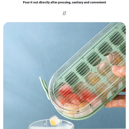 Water Inlet Ice Cube Tray with Lid Enables Contactless Ice Pouring