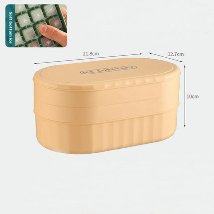 Ice Cube Trays with Lid and Bin Small Ice Maker - for Freezer