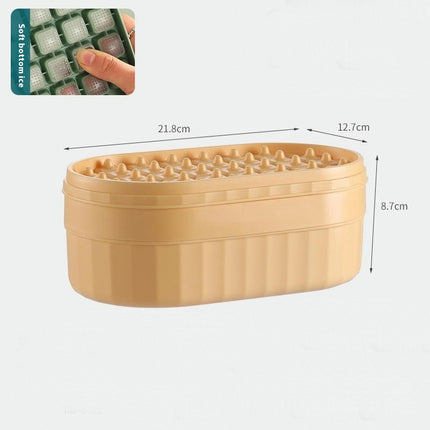 Ice Cube Trays with Lid and Bin Small Ice Maker - for Freezer