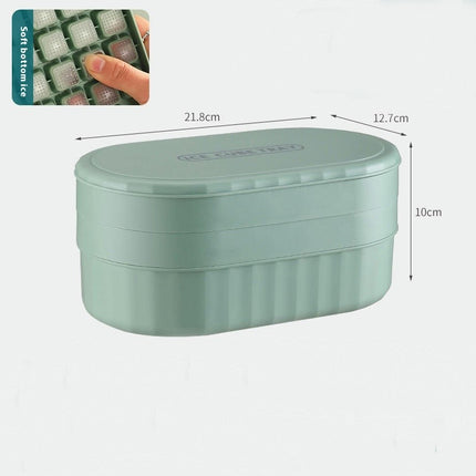 Ice Cube Trays with Lid and Bin Small Ice Maker - for Freezer