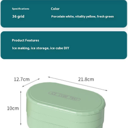 Ice Cube Trays with Lid and Bin Small Ice Maker - for Freezer