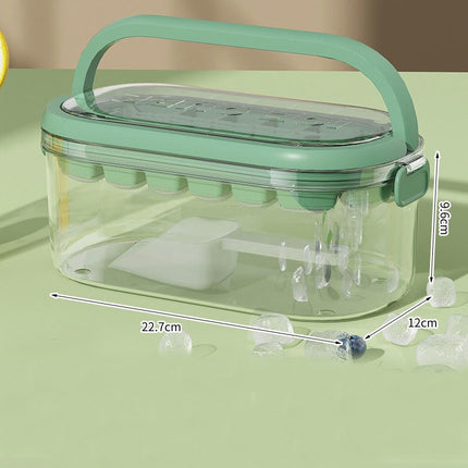 Ice Cube Trays with Lid and Bin-Small Ice Maker for Freezer Model B