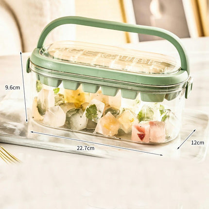 Ice Cube Trays with Lid and Bin-Small Ice Maker for Freezer Model B