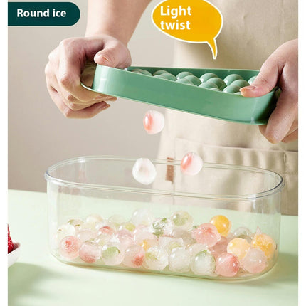 Ice Cube Trays with Lid and Bin-Small Ice Maker for Freezer Model B