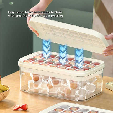 Ice Cube Tray with Lid and Bin Trays Ice Cube Molds for Freezer