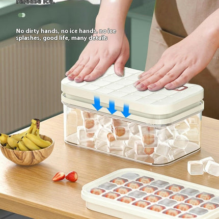 Ice Cube Tray with Lid and Bin Trays Ice Cube Molds for Freezer