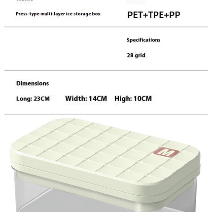 Ice Cube Tray with Lid and Bin Trays Ice Cube Molds for Freezer