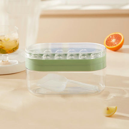 Small Ice Cube Molds & Tray Set for Freezer with Lids and Bin