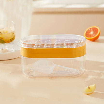 Small Ice Cube Molds & Tray Set for Freezer with Lids and Bin