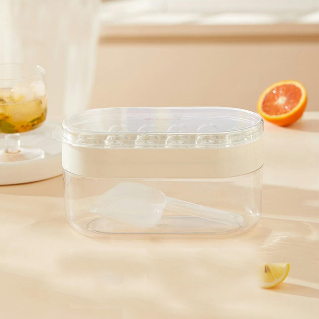 Small Ice Cube Molds & Tray Set for Freezer with Lids and Bin