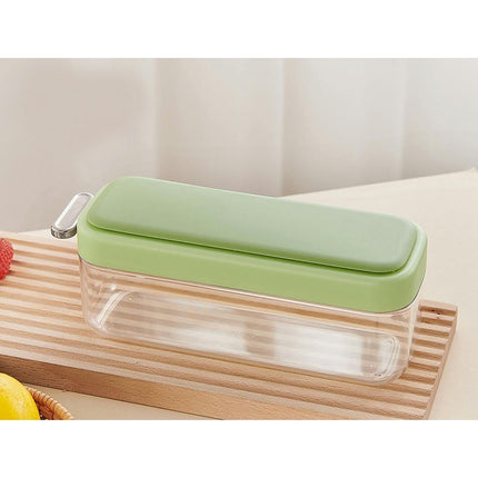 Easy Release Ice Cube Tray with Lid and Bin Innovative Flip Design