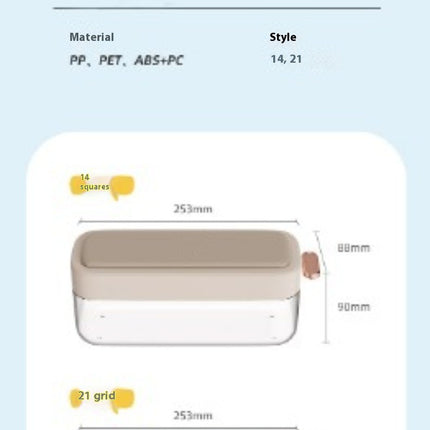 Easy Release Ice Cube Tray with Lid and Bin Innovative Flip Design