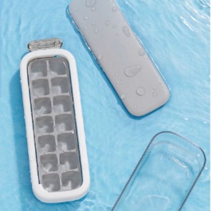 Easy Release Ice Cube Tray with Lid and Bin Innovative Flip Design