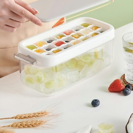 Easy Release Ice Cube Tray with Lid and Bin Innovative Flip Design