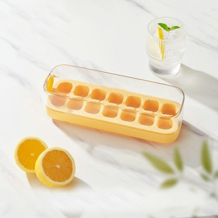 Vertical Ice Cube Tray for Freezer Press-Type Silicone Ice Cube Tray with Lid